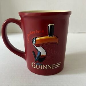 Lovely Day For A Guinness Ceramic Coffee Mug Rare Toucan Red New